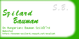 szilard bauman business card